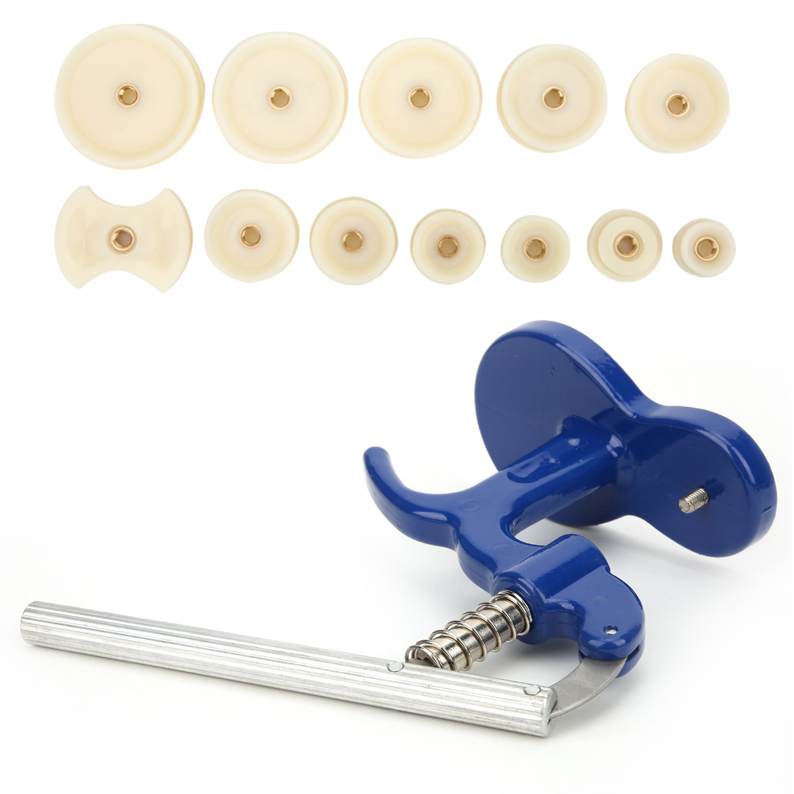 Uhrenpresse Aus Blauer Legierung, Handbetriebenes Presswerkzeug Für Reparaturen Mit 12 Pressbacken