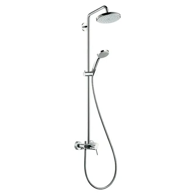 Croma Showerpipe 220mm 1jet 16l/min mit Einhebelmischer, Chrom - Hansgrohe
