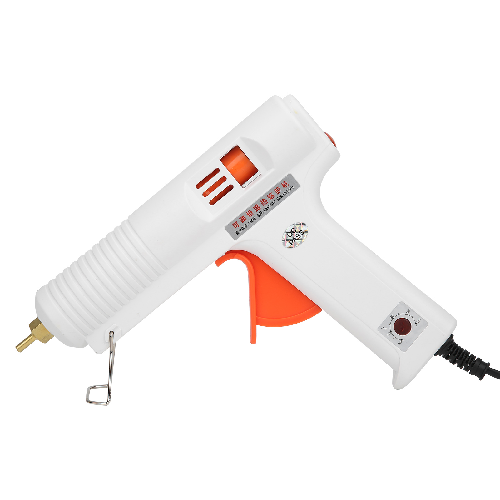 Heißklebepistole Mit Einstellbarer, Konstanter Temperatur, Für Heimwerkerarbeiten, Bastelarbeiten, 150 W, Ac 100–240 V, Weiß, Hl F (eu-stecker)
