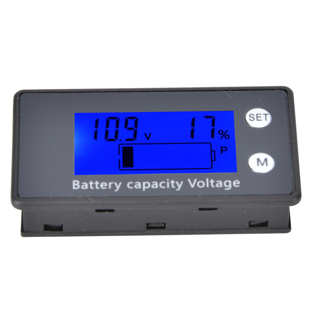 Digitales Lcd-voltmeter, Mittelgroß, Tragbar, Für Batteriespannung, Industrieanwendungen, Dc 10-100 V (10-100 V), Blau