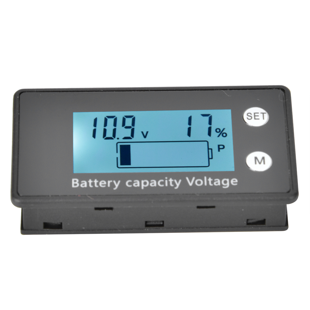 Digitales Lcd-voltmeter, Mittelgroß, Tragbar, Für Batteriespannung, Industrieanwendungen, Dc 10-100 V (10-100 V), Weiß