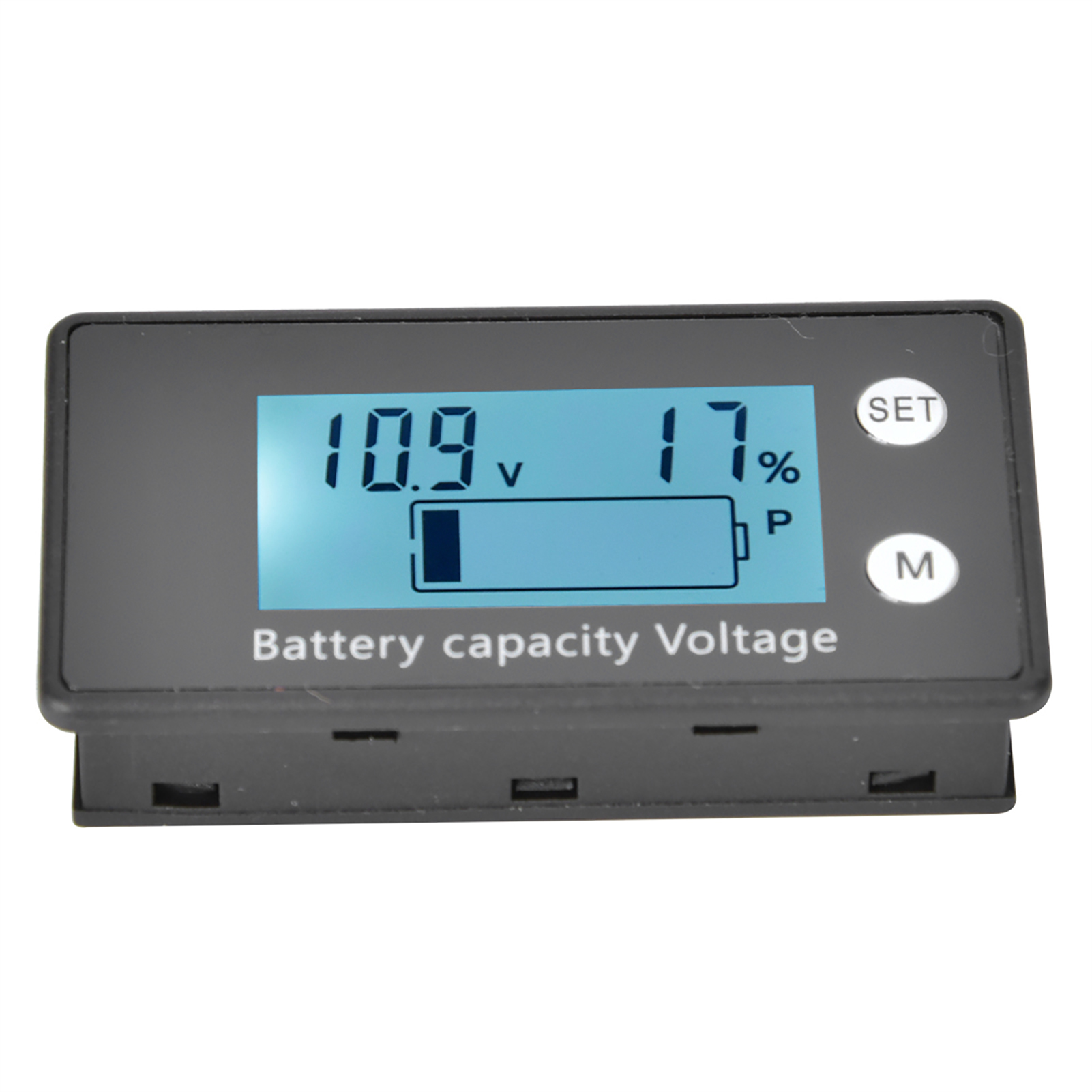 Digitales Lcd-voltmeter, Mittelgroß, Tragbar, Für Batteriespannung, Industriewerkzeug, Dc 10-100 V (10-100 V), Weißer Temperaturalarm)
