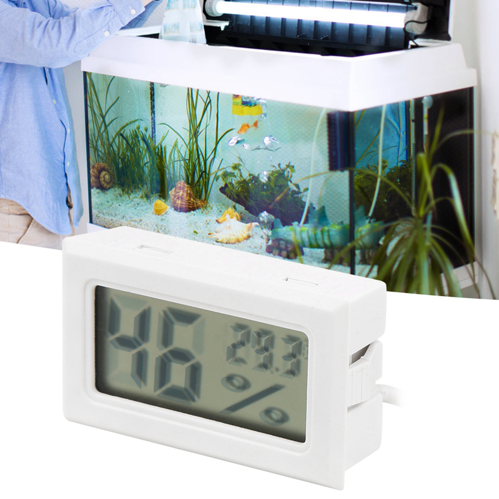 Digitales Thermometer-hygrometer, Eingebautes Led-digital-feuchtigkeitsmessgerät Mit Sonde, Für Den Innenbereich (