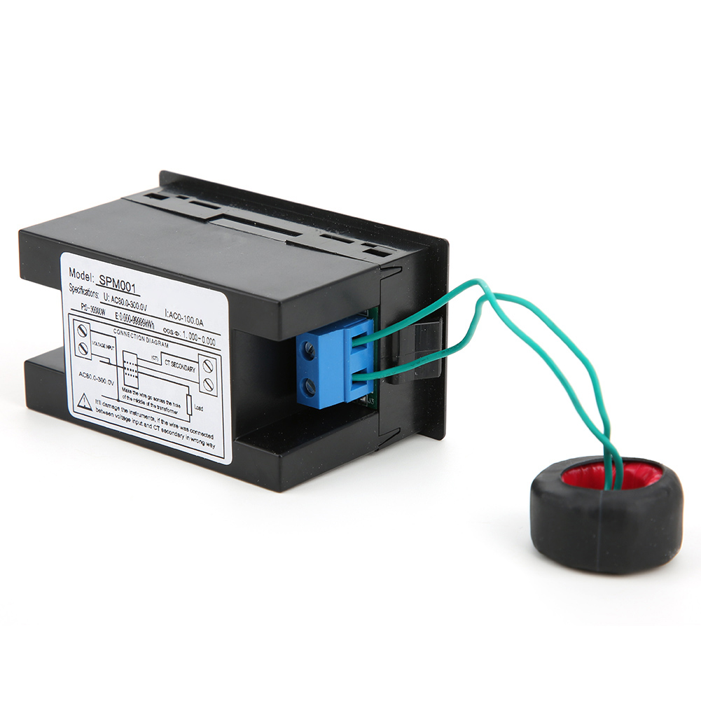 Digitales Wechselstrommessgerät Mit Led-anzeige, Multifunktionales Voltmeter, Strom- Und Energiemessmonitor, Ac 220 V