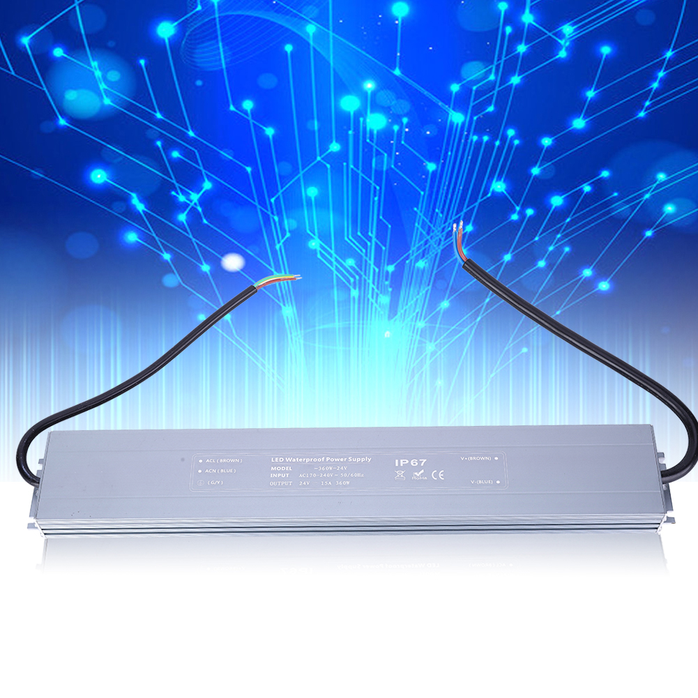 Ultradünnes, Wasserdichtes Schaltnetzteil (ac/dc) Mit Eloxierter Oberfläche Hruw-360w-24v 170-240vac (50/60hz)