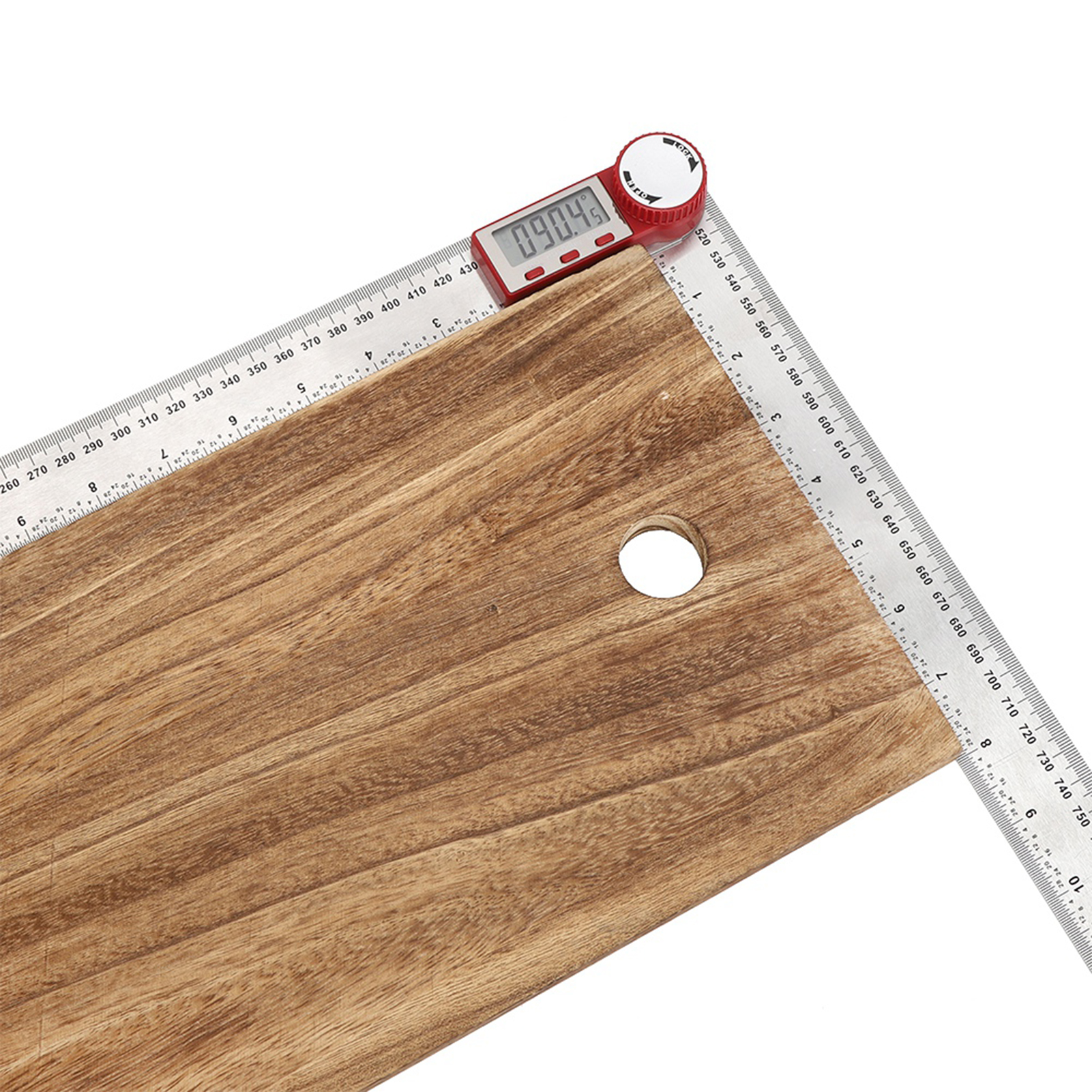 Digitales Lineal Aus Edelstahl, Elektronisches 360°-messgerät Zur Winkel- Und Längenmessung Von 0 Bis 500 Mm
