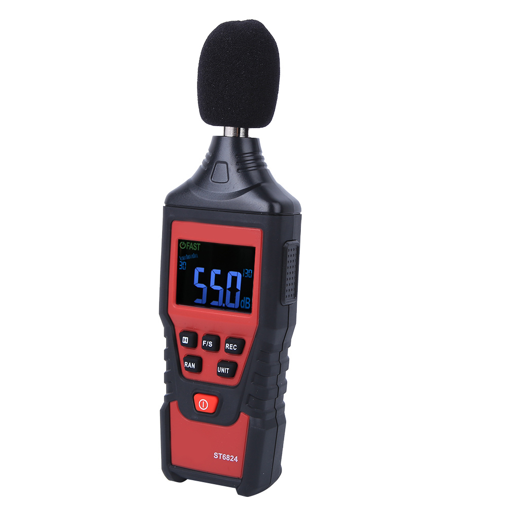 Digitales Schallpegelmessgerät St6824, Sprachtester, Geräuschpegelmonitor, Messwerkzeug 30-130 Db