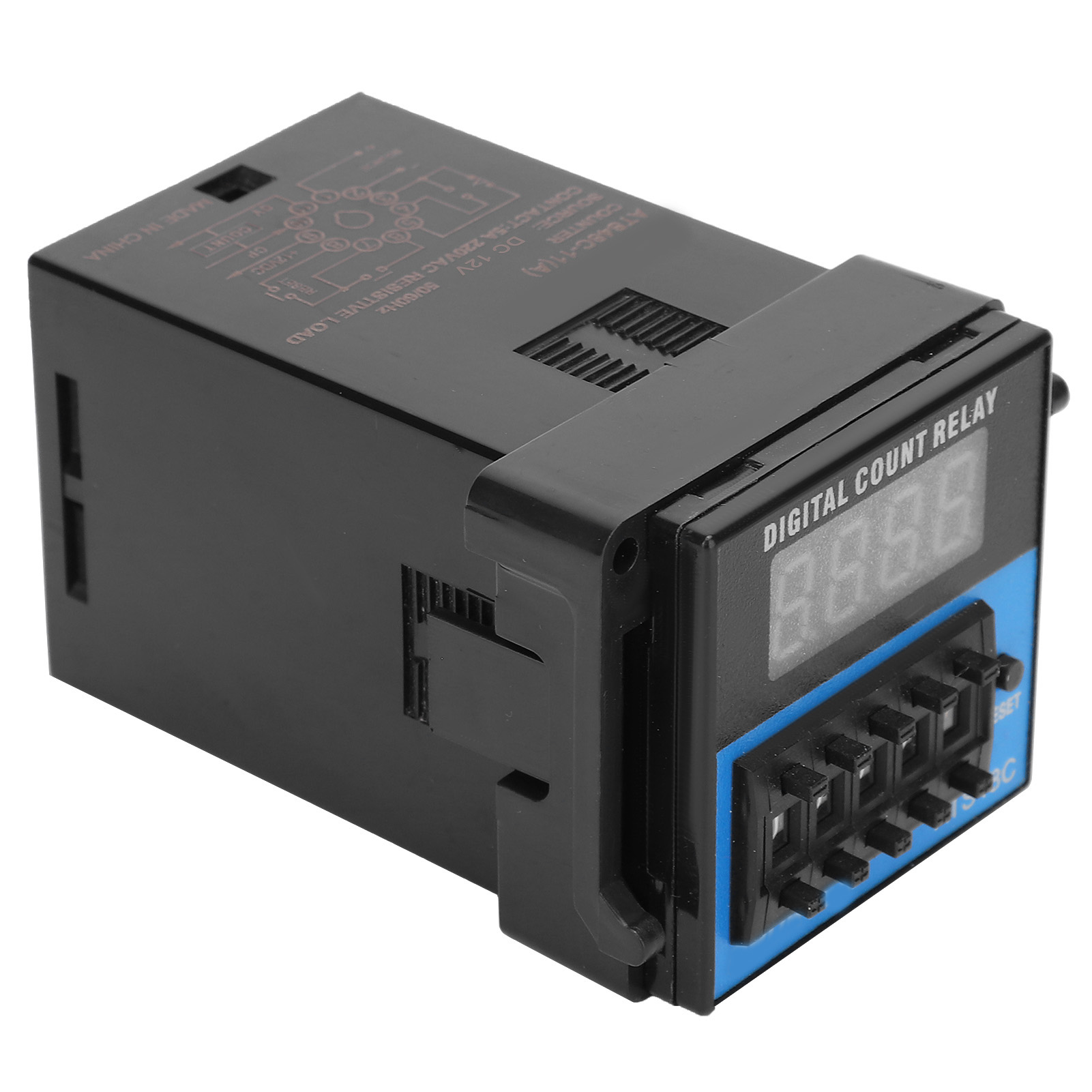 Ats48c‐11(a) Zeitrelais Mit Led-digitalanzeige, Zyklusverzögerung, Störungsunterdrückung, 12 V Dc