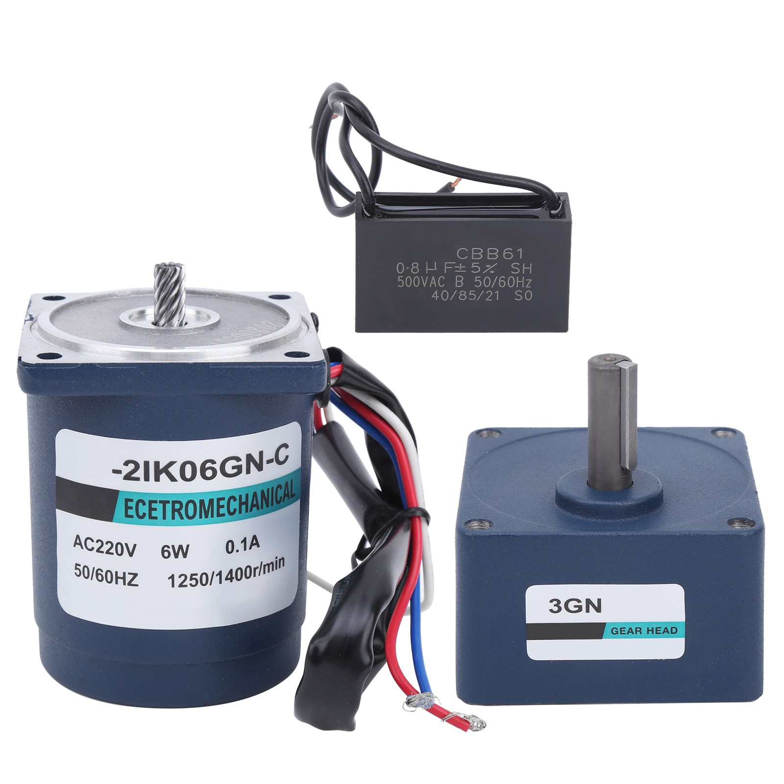 6w Mikro-getriebemotor Ac220v (xd2ik06gnc Festdrehzahl-getriebekapazität)(75 )