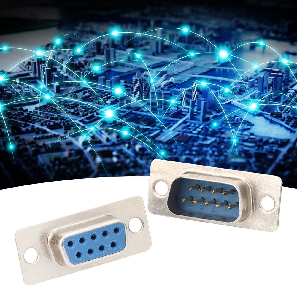 40 Stück Rs232-stecker Db9-kern, Weiblicher Blauer Monitorstecker, Industriezubehör