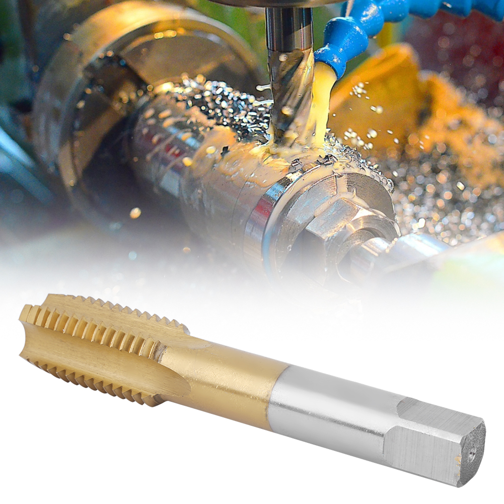 Gewindebohrer Mit Gerader Nut, Handwerkzeug, Hochgeschwindigkeitsstahl, Gold/silber, M24 Für Kobaltmaschinen