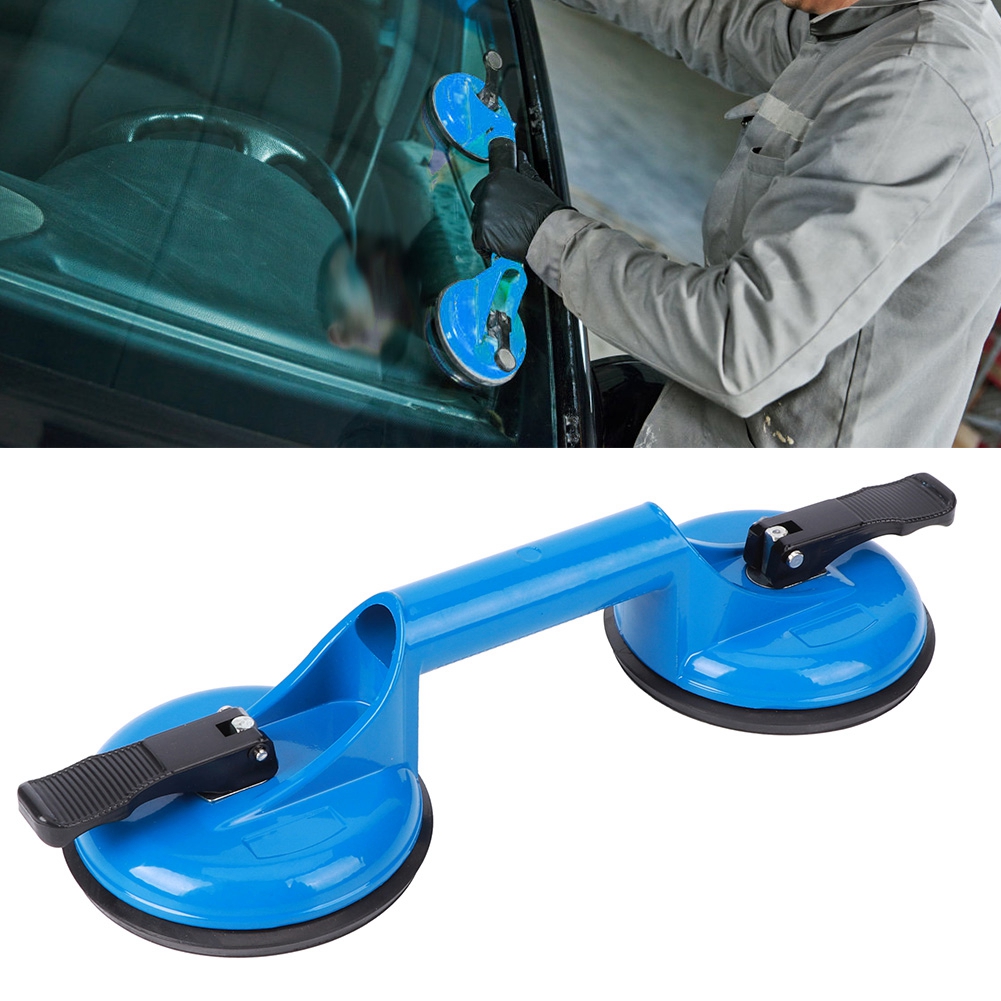Reparaturwerkzeug Für Glas Mit Saugnapf, Aluminiumlegierung, Gummi, Blau, 2-klaue Für Glas/holzplatte