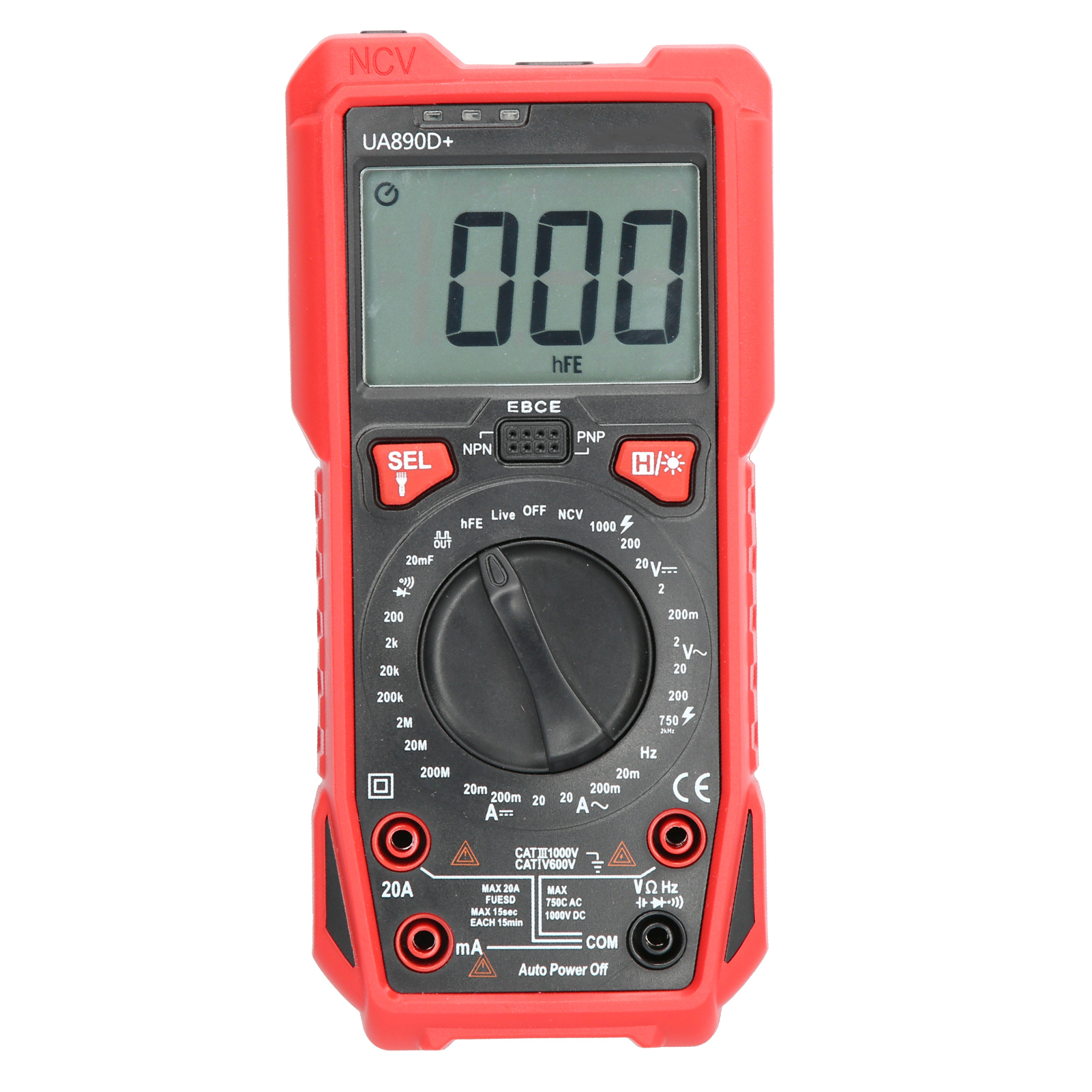 Ua890d+ Hand-digitalmultimeter Strom-, Spannungs-, Kapazitäts- Und Widerstandsmessgerät