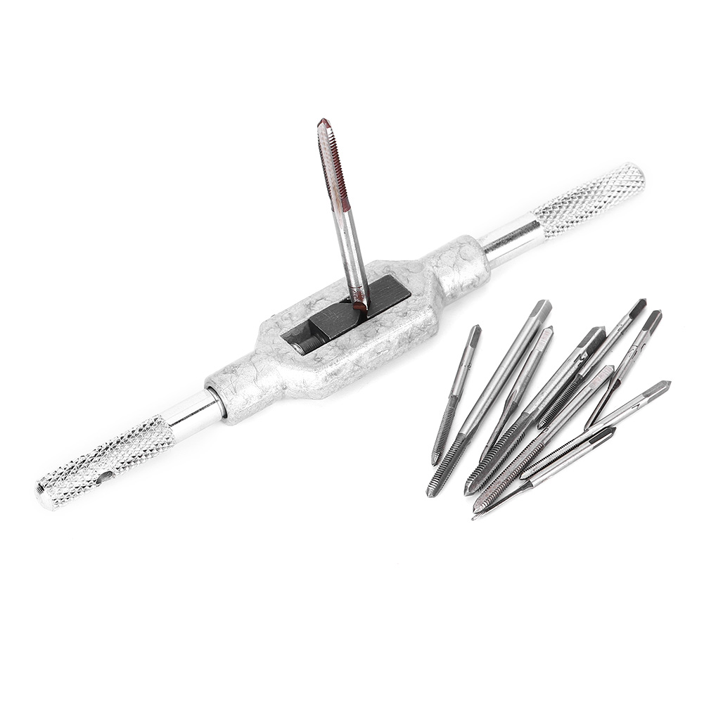 11-teiliges Mini-gewindebohrer-set, Gewindeschneidwerkzeug, Schraubenmaschinenzubehör, Hochgeschwindigkeitsstahl, M1 M3,5 (11-teiliges Mini-gewindebohrer-set)