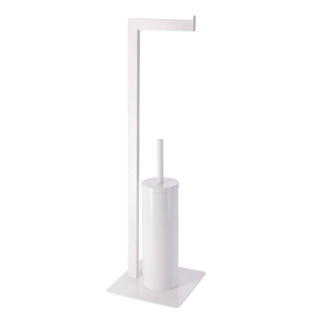 Tendance - Toilettenpapierbürste und -entferner aus metall - weiss