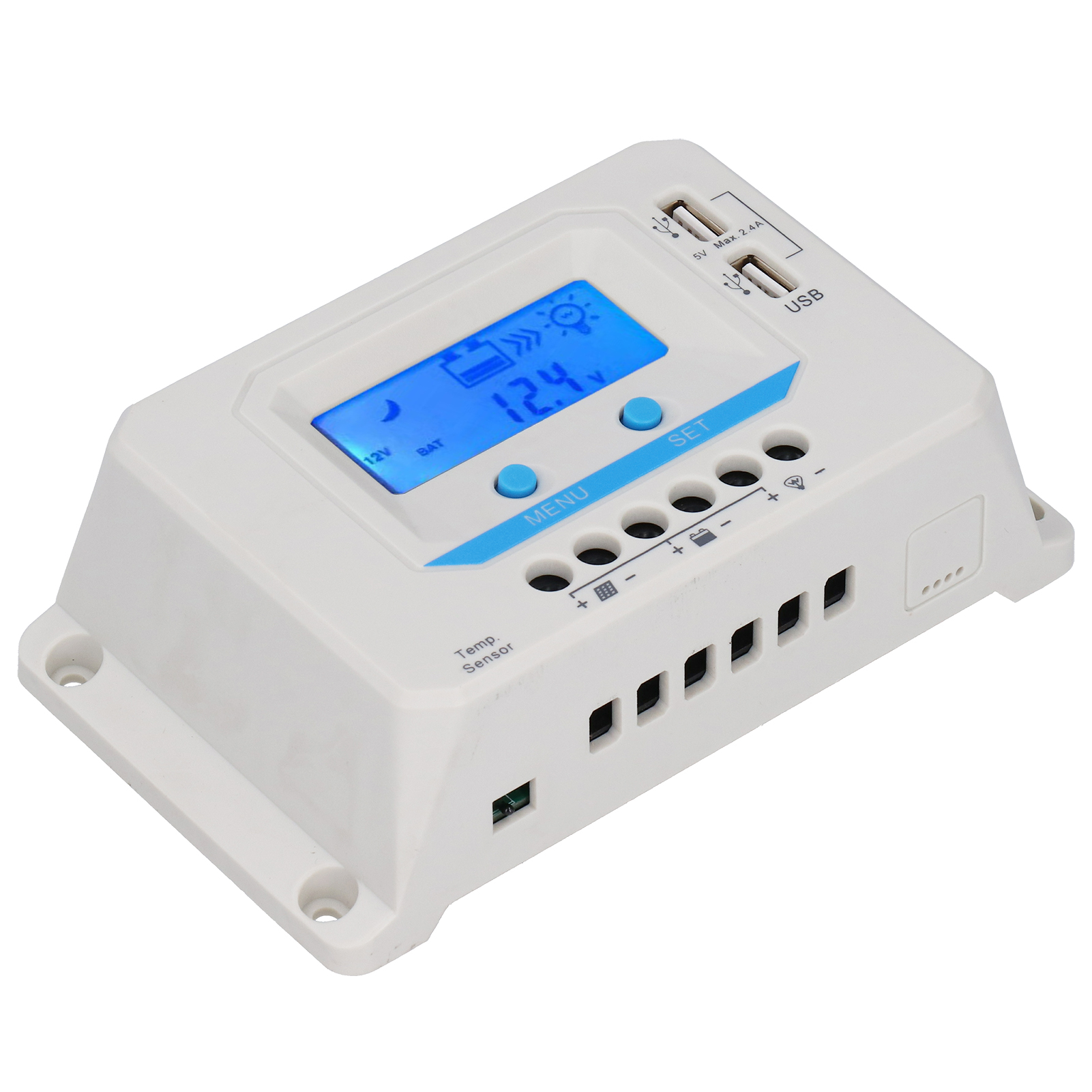 Solar-laderegler-panel Pwm 30a Haushaltsgehäuse Aus Abs Mit Lcd-anzeige El2430z 12v/24v