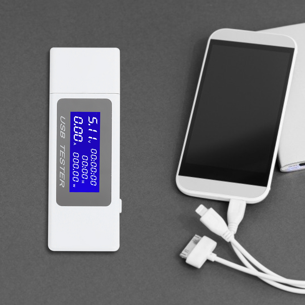 Usb-tester Multifunktions-kapazitäts-, Leistungs-, Strom- Und Spannungs-dc-digitalvoltmeter