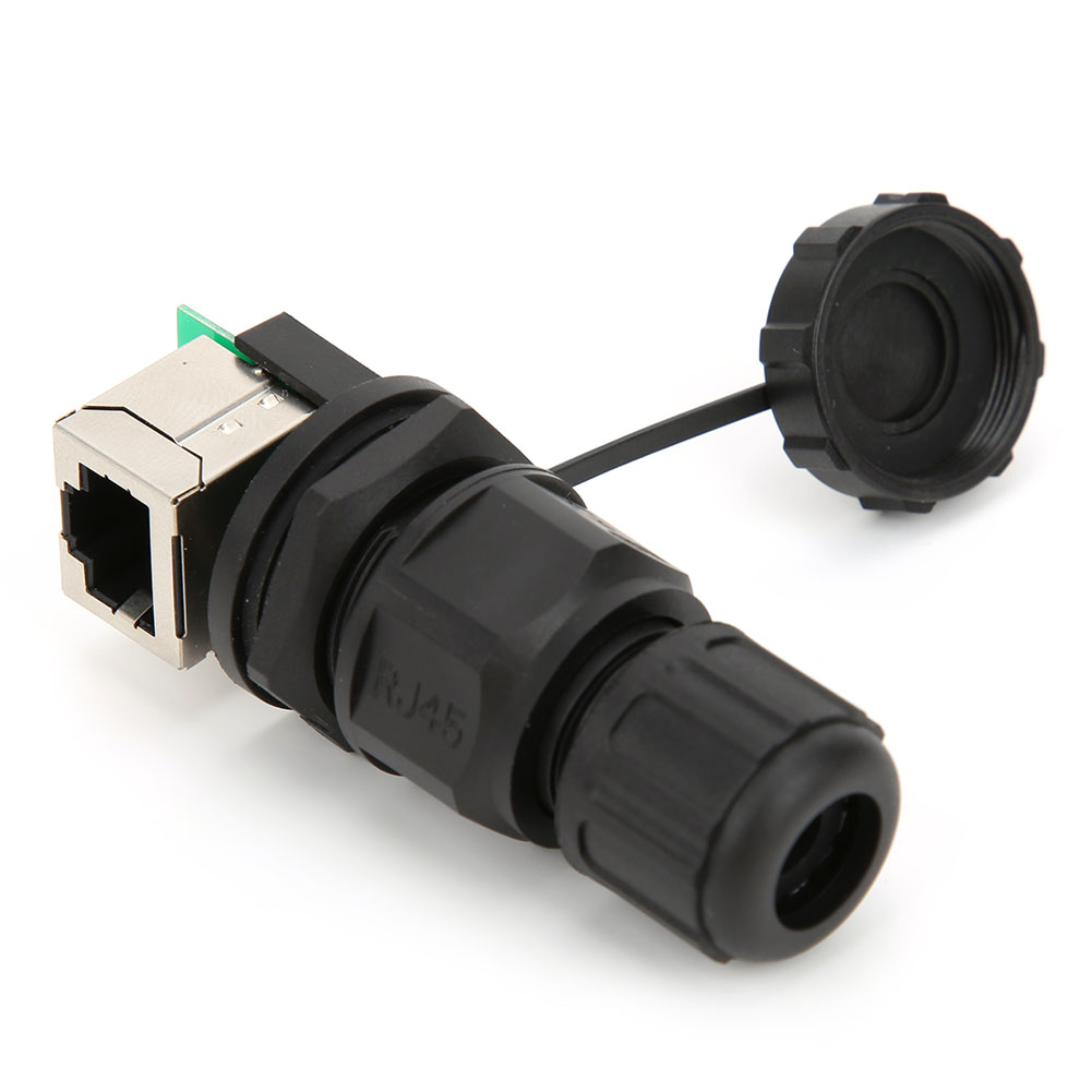 Rj45-90° Rj45-stecker, 8-polig, Wasserdichter Netzwerkbrückenstecker