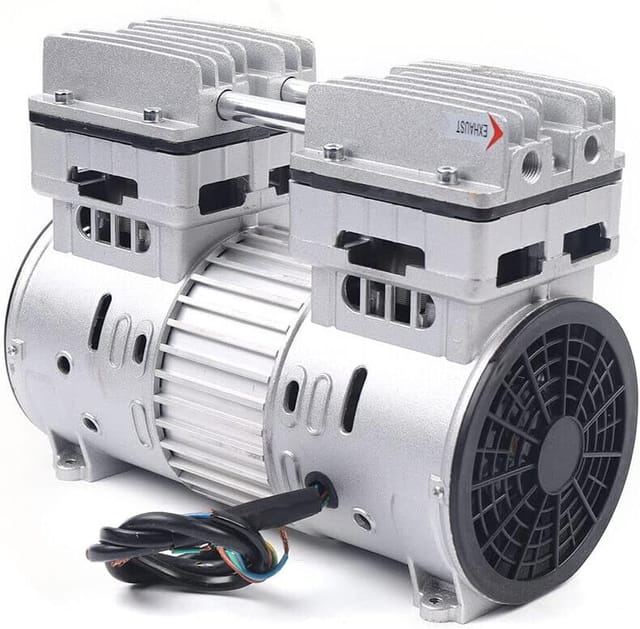 750W 1PS Silent Flüsterkompressor Ölfreies Kompressor Aggregat Kompressorkopf Reifenfüllkompressoren 145L/min Elektromagnetventil