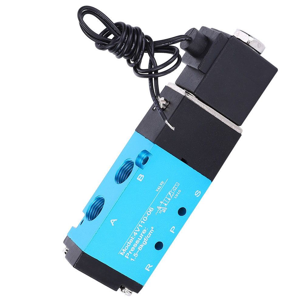 Magnetventil, 2-wege, 5-fach, Aluminiumlegierung, Hohe Empfindlichkeit, Mit Kupferspule, 4v110-06 Pt1/8 Dc24v