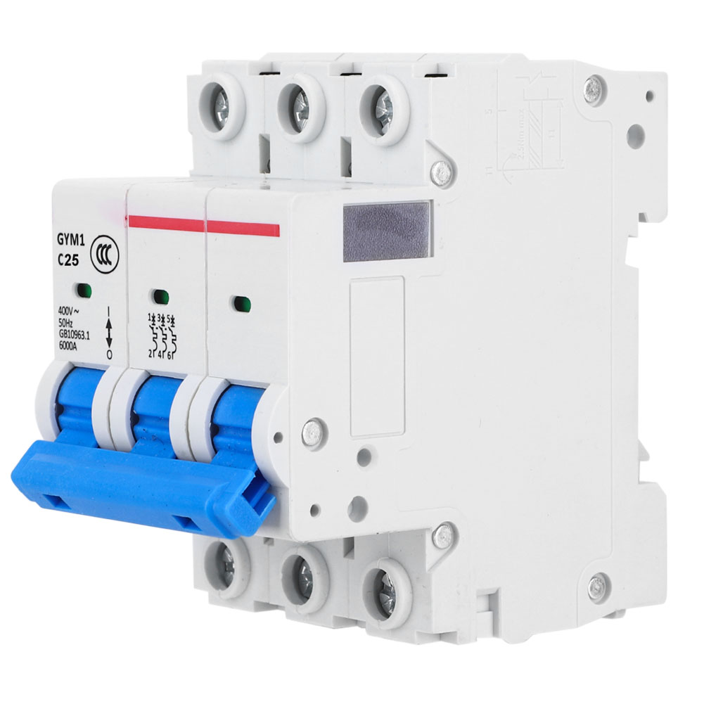 Gym1-dz47s Leitungsschutzschalter, 3-polig, Langlebig, Schutzart Ip20, Ue 400 V Ac, 25 A