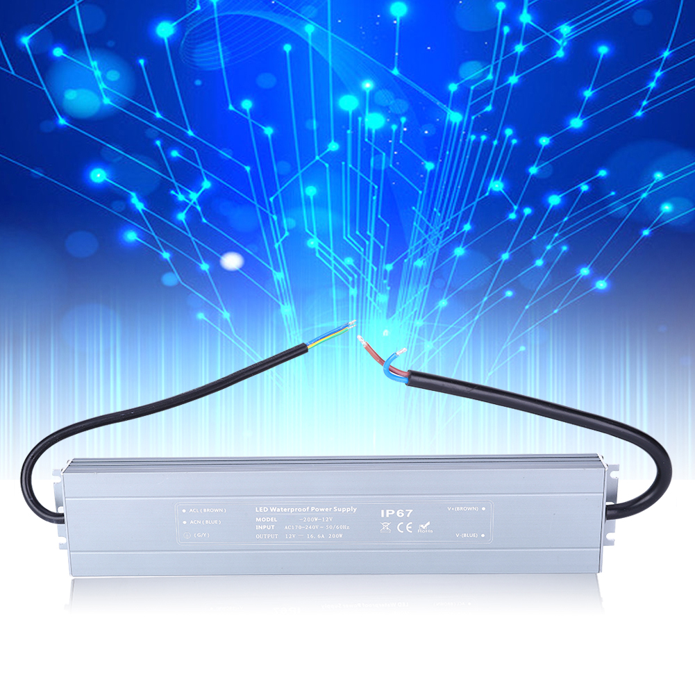 Ultradünnes, Wasserdichtes Schaltnetzteil (ac/dc) Für Elektrische Bauteile Hruw-200w-12v 170-240vac (50/60hz)