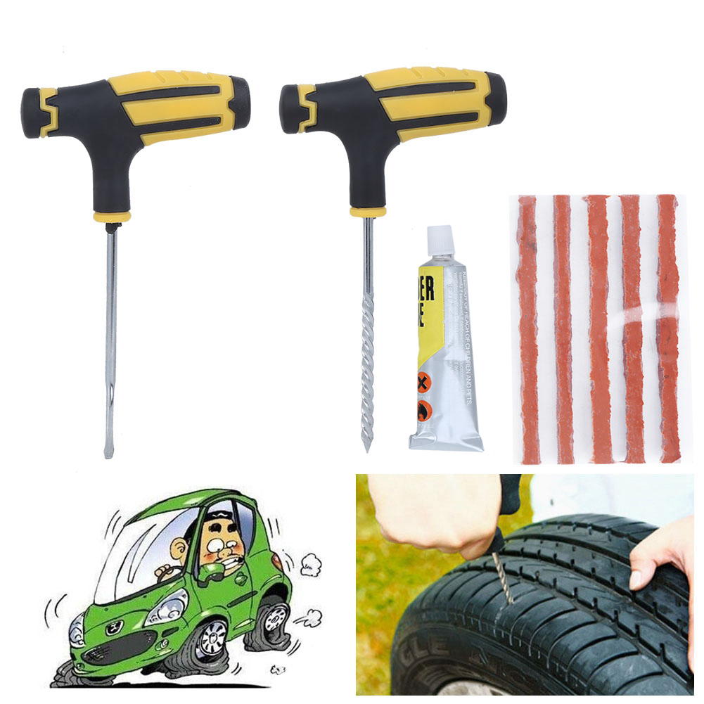 Reifenreparaturset Für Schlauchlose Reifen, Pannenset Für Auto, Lkw, Motorrad, Fahrrad, Wheelbrown