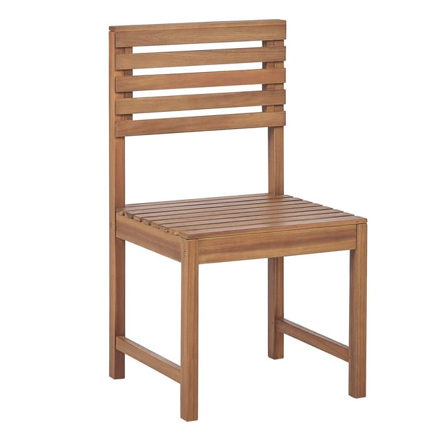 Beliani - Gartenstuhl Hellbraun Akazienholz Mittelsück für Eckbank Landhausstil Outdoor Garten Terrassse Ausstattung Möbel