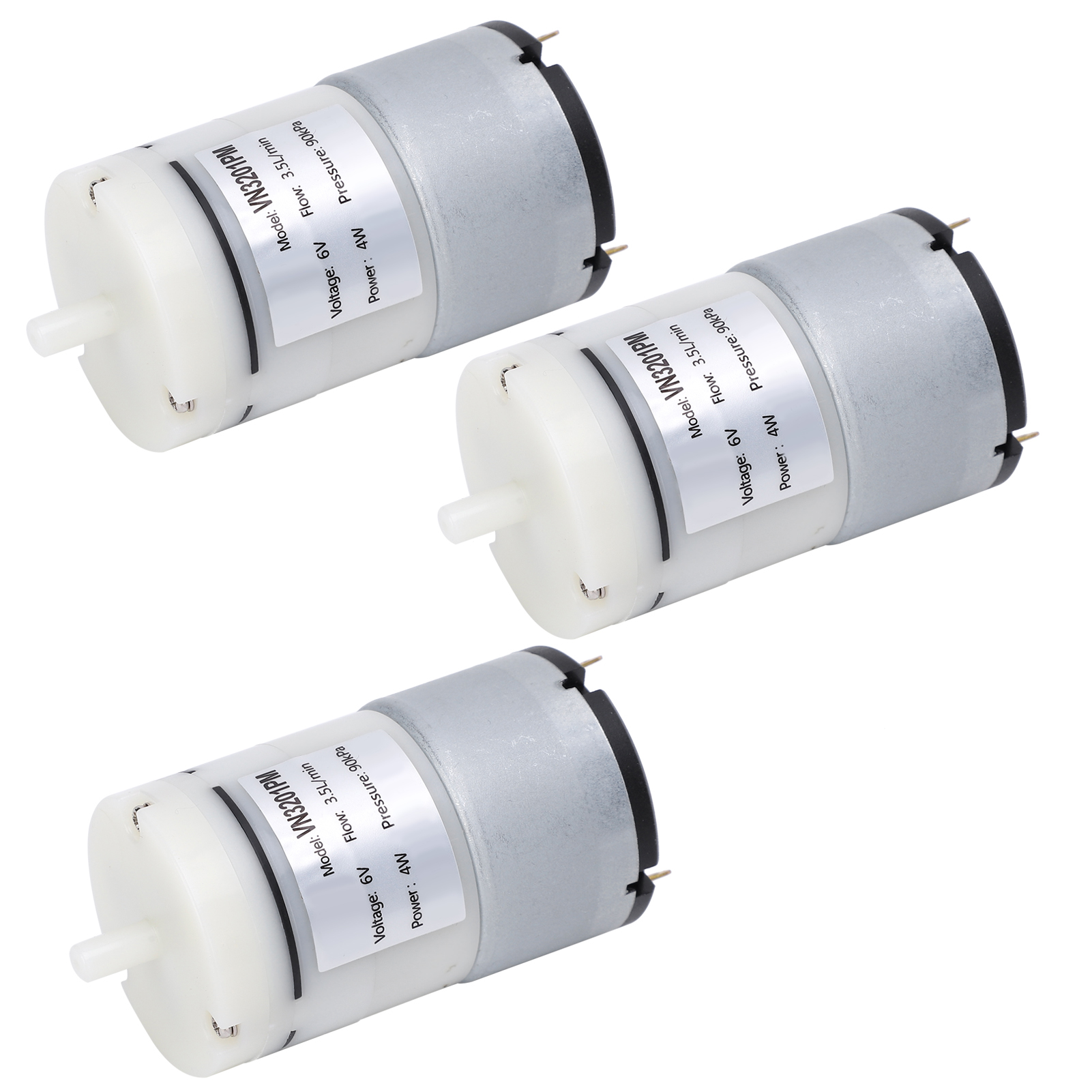 3 Stück Mikromembranpumpen-vakuummotor Für Industrielle Druckluftmaschinen Und -geräte, Dc 6 V, Vn3201pm