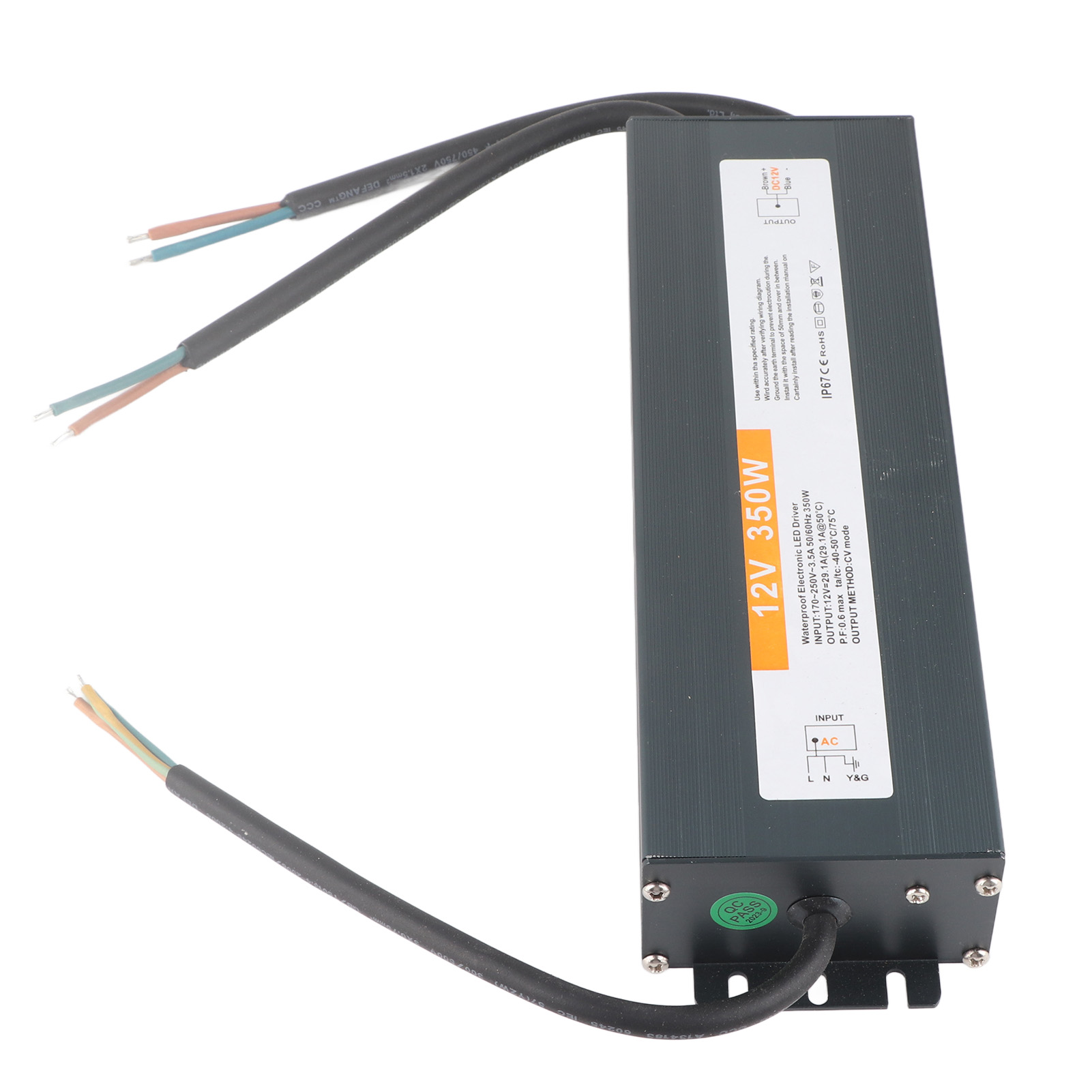 Netzteil, Kabelgebunden, Ultradünn, Wasserdicht, Schalt-led-treiber, Ac170-250v, 50/60hz, 350w (dc12v)