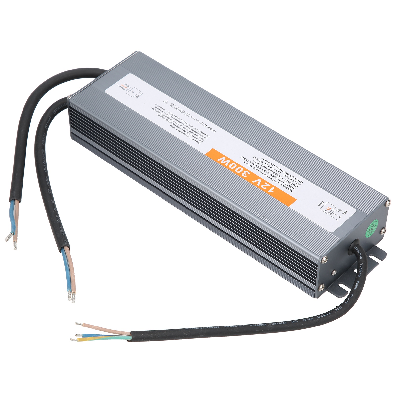 Netzteil, Kabelgebunden, Ultradünn, Wasserdicht, Schalt-led-treiber, Ac170-250v (50/60hz), 300w (dc12v)