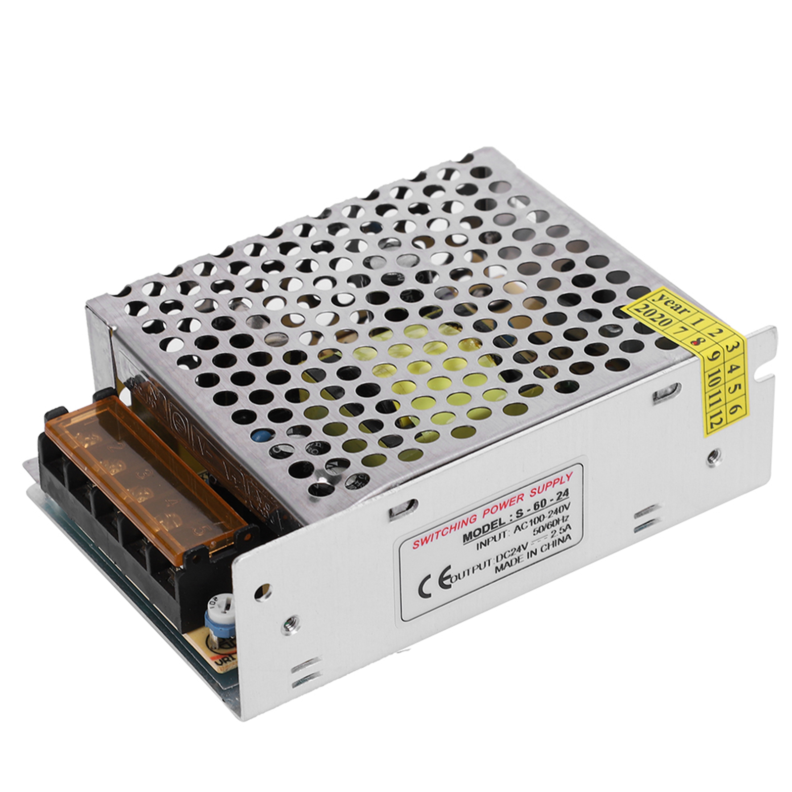 Schaltnetzteil-treiberadapter Aus Aluminiumlegierung, Dc24v Led-bildschirmstreifenbeleuchtung Für 3d-drucker (s-60-24 (24v 2,5a 60w) Ac100-240v)