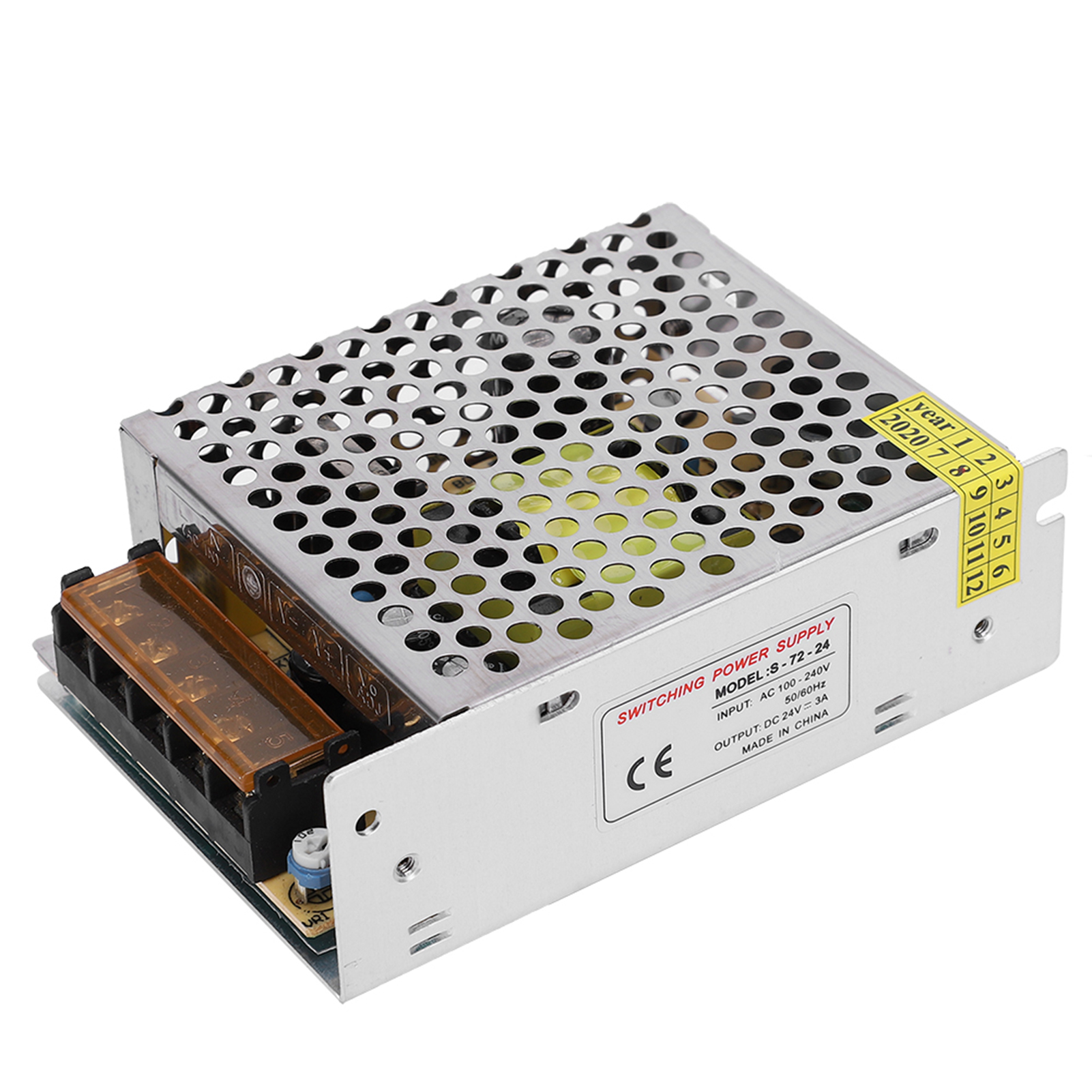 Schaltnetzteil-treiberadapter Aus Aluminiumlegierung, Dc24v Led-bildschirmstreifenbeleuchtung Für 3d-drucker (s-72-24 (24v 3a 72w) Ac100-240v)