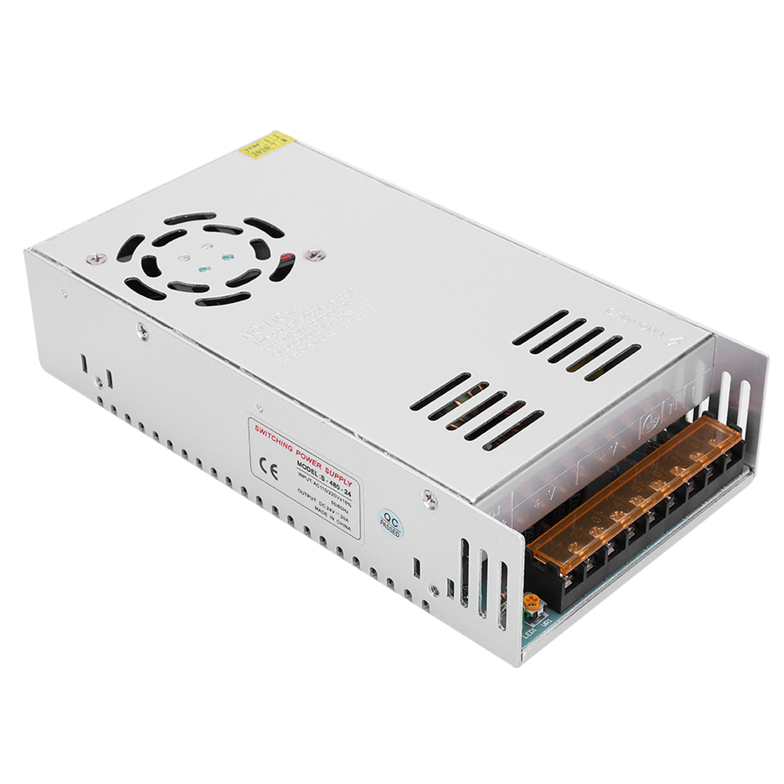 Schaltnetzteil-treiberadapter Aus Aluminiumlegierung, Dc24v Led-bildschirmstreifenbeleuchtung Für 3d-drucker (s-480-24 (24v 20a 480w) Ac110/220v±15%)