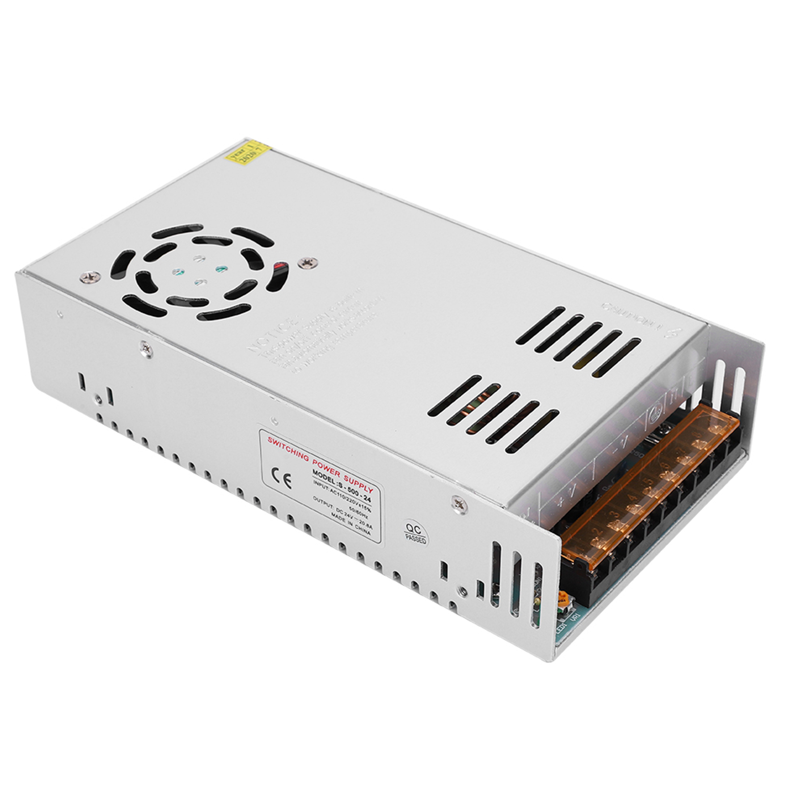 Schaltnetzteil-treiberadapter Aus Aluminiumlegierung, Dc24v Led-bildschirmstreifenbeleuchtung Für 3d-drucker (s-500-24 (24v 20,8a 500w) Ac110/220v±15%)