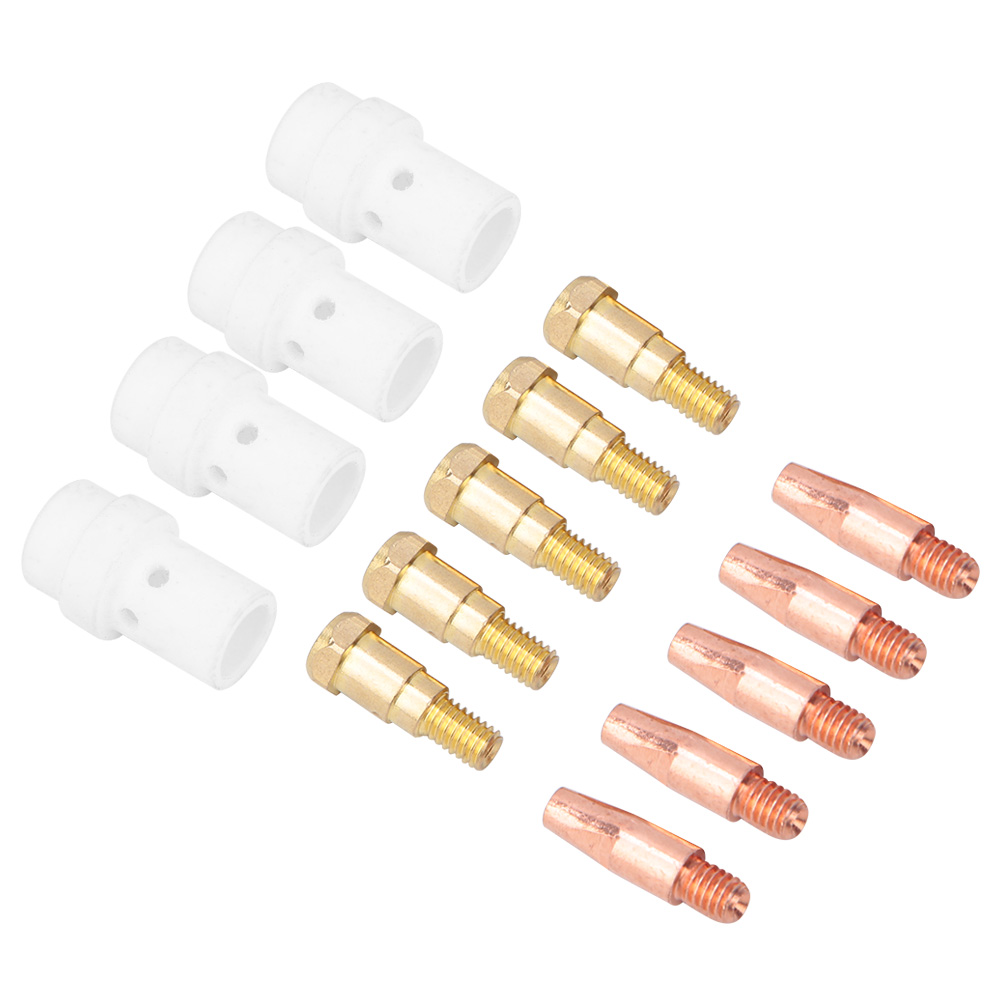 14-teiliges Kontaktdüsen-gasverteiler-düsenhalter-set Für Binzel 36kd Mig-schweißbrenner 1,0 Mm