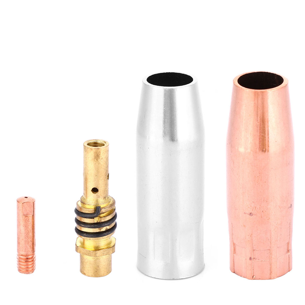 20 Stück 15ak Mig-schweißbrenner-verschleißteile: 0,8 Mm Kontaktspitzenhalter, Kupfer-/messing-gasdüse, 1,5 Mm
