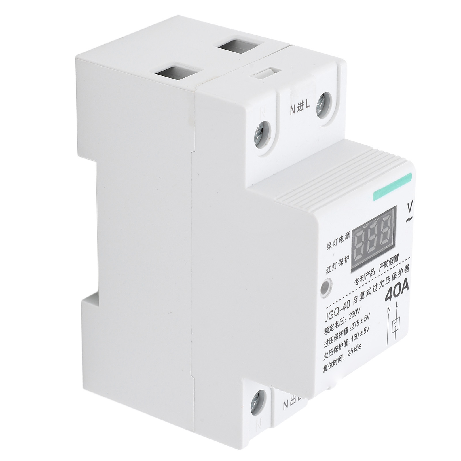 Über- Und Unterspannungsschutzgerät Für Din-schienenmontage Mit Automatischer Rückstellung, Runder Anzeige, 40 A, 230 V