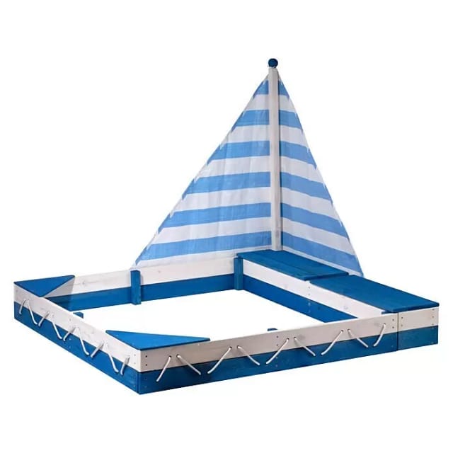 Sandkastenschiff Maritime Blau und Weiß Dobar