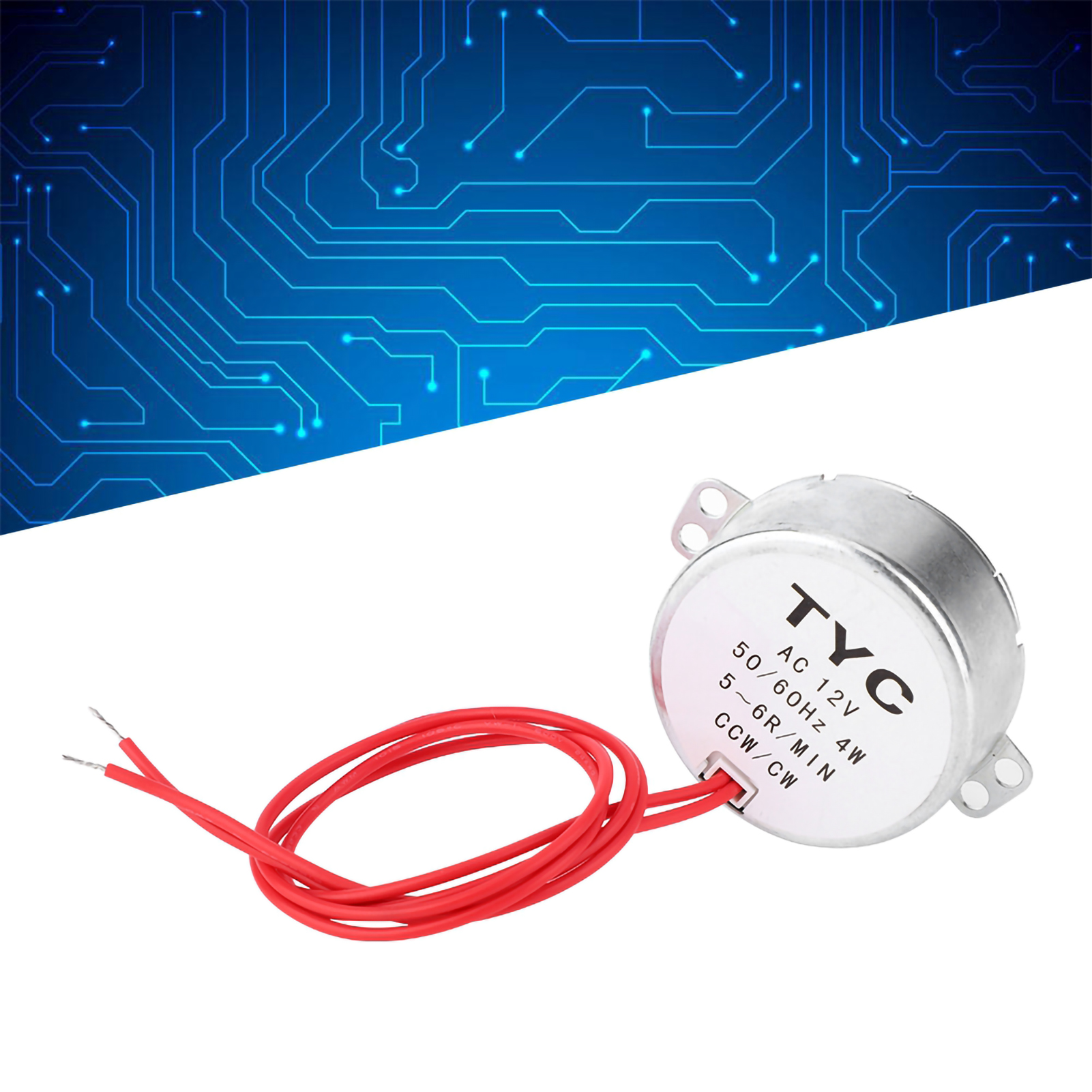 Tyc30 Synchronmotor, 12 V Wechselstrom, 4 W, 5–6 U/min, Gegen Den Uhrzeigersinn/im Uhrzeigersinn, Mit Anschlusskabel