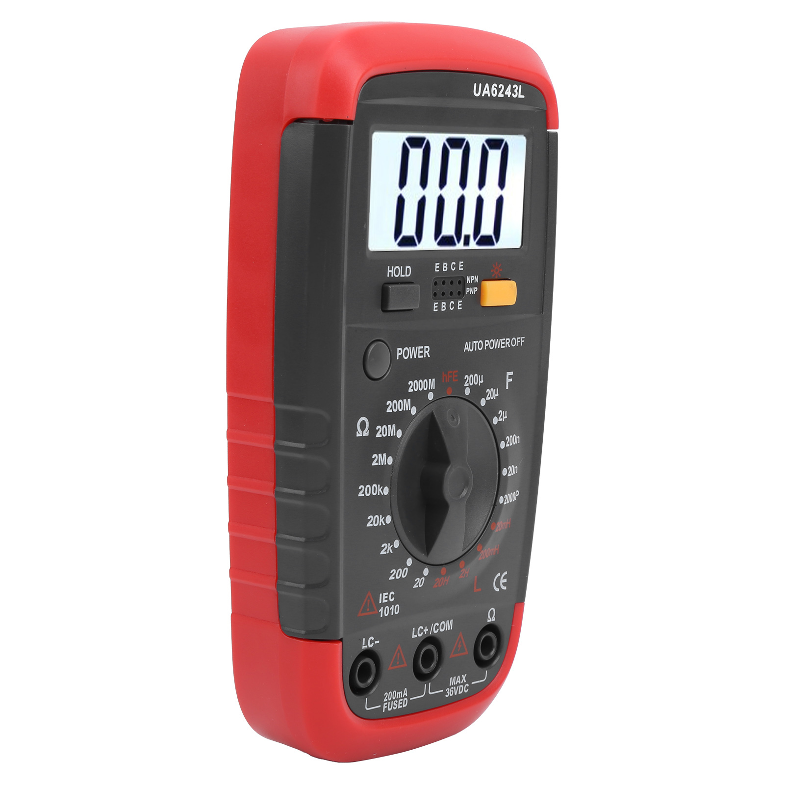 Ua6243l Handliches Led-digitalmultimeter Kapazitätsmesser Widerstandstester 1999 Display