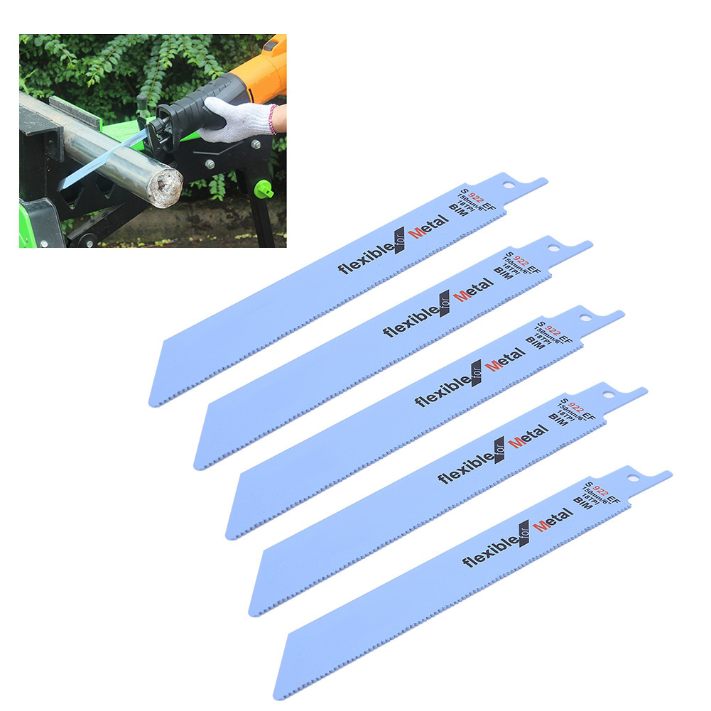 5-teiliges Set Metall-säbelsägeblätter Für Holzbearbeitung, 150 Mm / 5,9 Zoll, S922ef