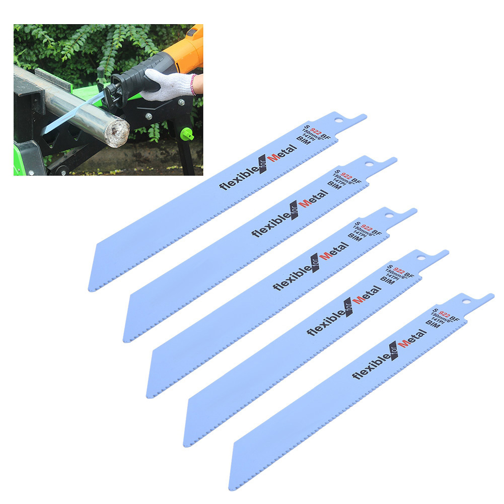 5-teiliges Set Metall-säbelsägeblätter Für Holzbearbeitung, 150 Mm / 5,9 Zoll, S922bf