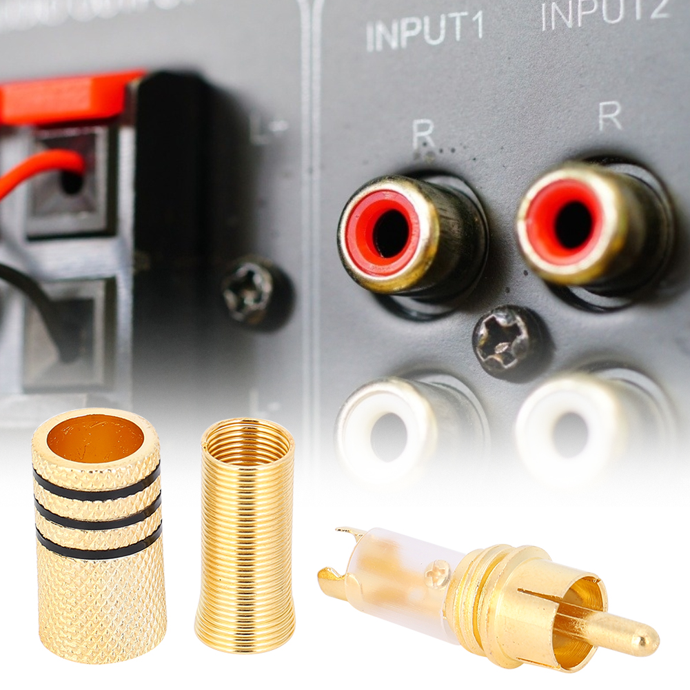 20-teiliges Ersatzset Für Rca-stecker (zink) Für Heim-audiogeräte
