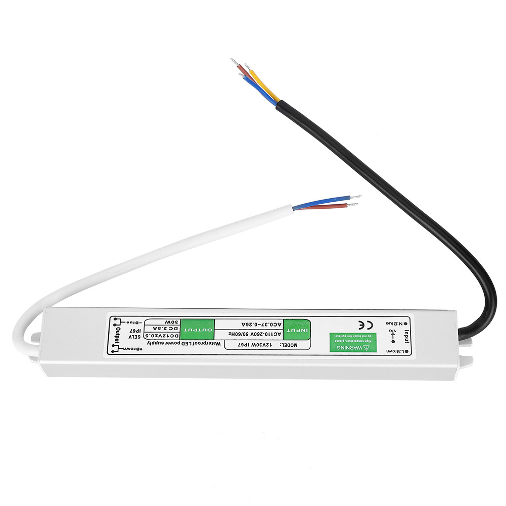 12v 30w Led Wasserdichtes Schaltnetzteil Für Den Außenbereich, Wasserdichter Led-treiber, Elektrische Bauteile