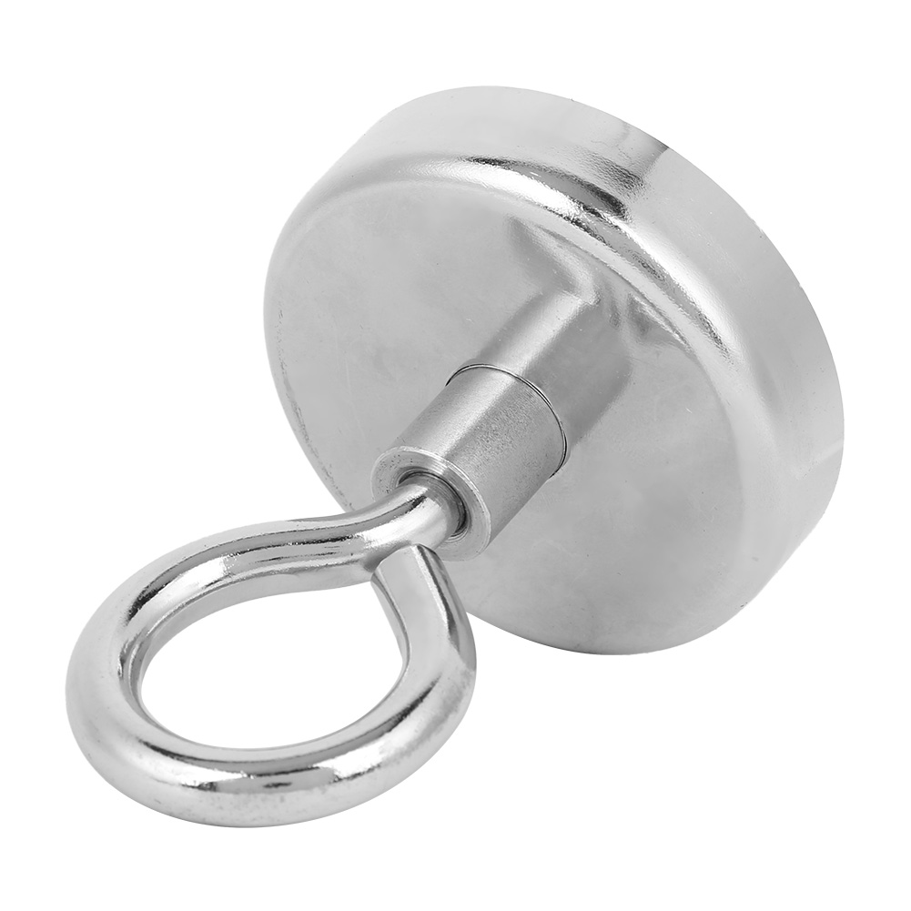 Magnetischer Angelhaken, Flussangeln, Einzelring, Rostfrei, 362 Lbs (ca. 164 Kg), N35, 20 M Rotes Seil