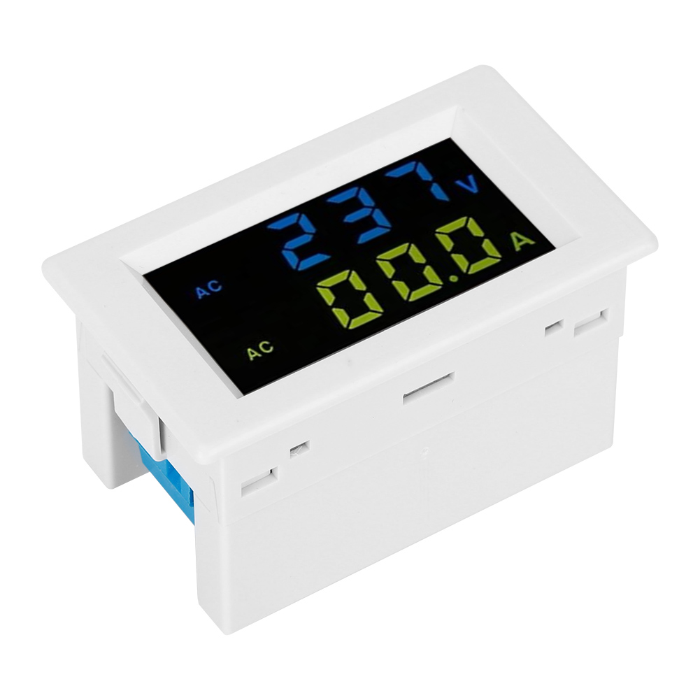 Digitales Voltmeter Mit Präziser Strommessung, Weiß/schwarz, Doppelanzeige, Weißes Gehäuse