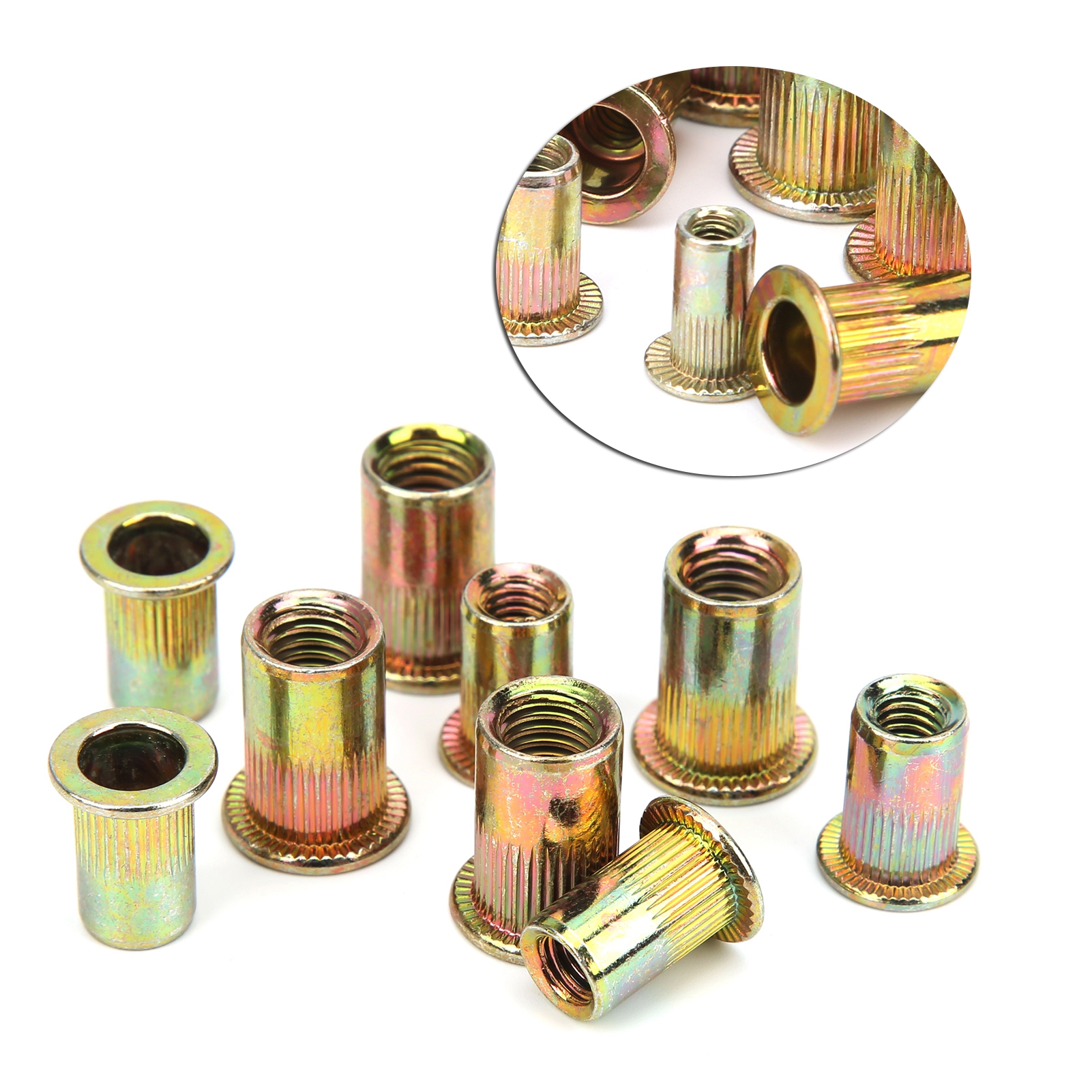 300-teiliges Set Aus Verzinkten Stahlnietmuttern, Hardware-zubehör (150 Metrische Und 150 Sae-teile)