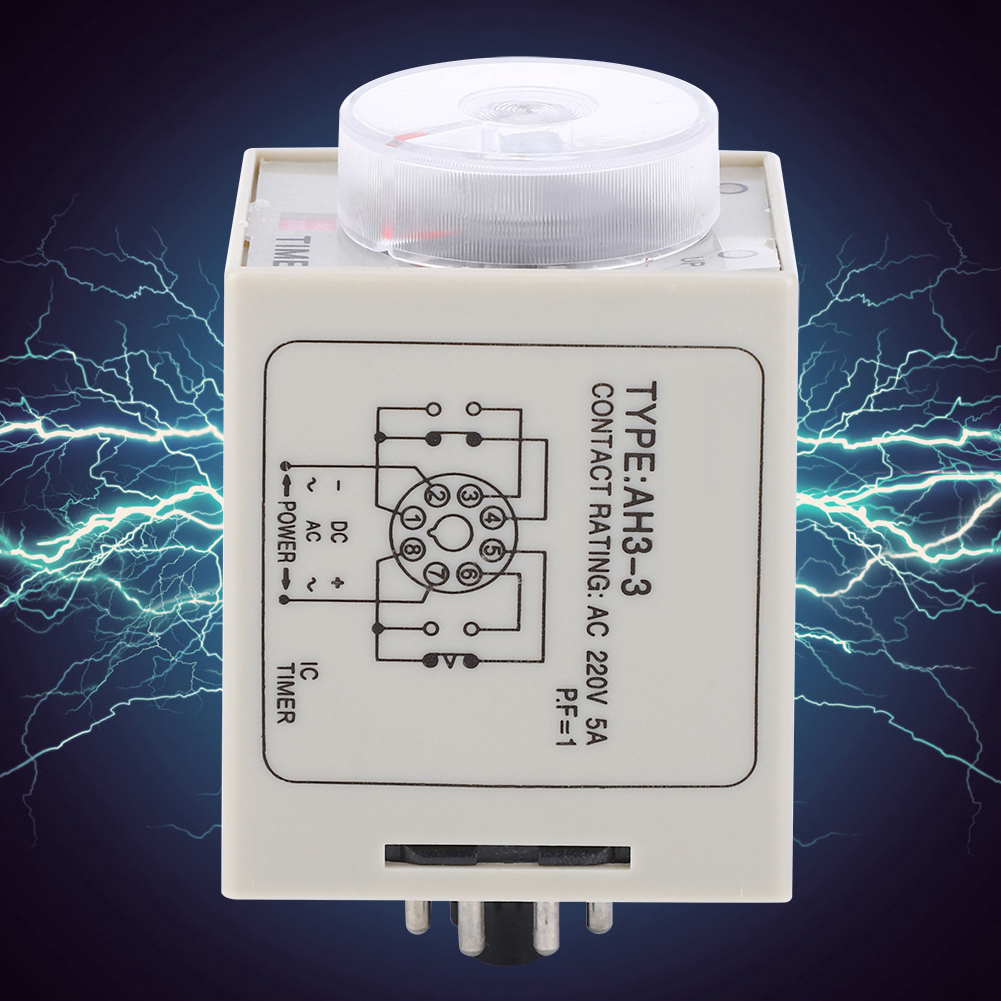 Ah3-3 Zeitrelais, Einstellbarer Verzögerungsschalter, 220 V Wechselstrom, Für Automatische Steuerungssysteme, 10 Sekunden