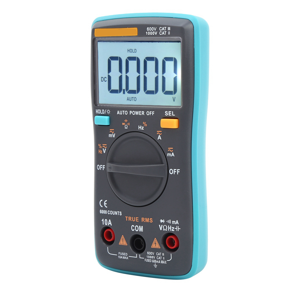 Zt101 Digitales Multimeter Ac/dc Voltmeter Amperemeter Ohmmeter Spannungsmesser Automatischer Bereichsregler 6000 Zähler